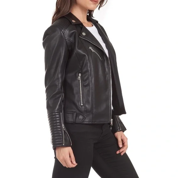 Kendall & Kylie Faux Leather Moto Jacket - Picture 3 of 3